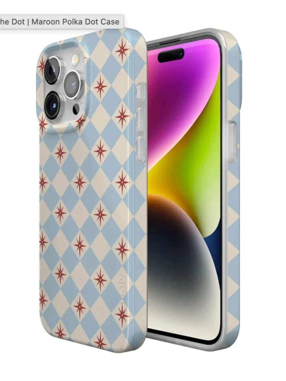 Casely iPhone 15 PRO Chelsea Checker Starlight Tiles Case